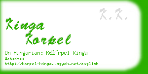 kinga korpel business card